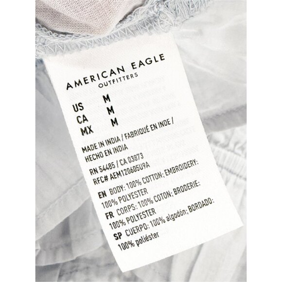 AE Lace Button-Up Cami Tank Top in Blue M - Picture 8 of 12